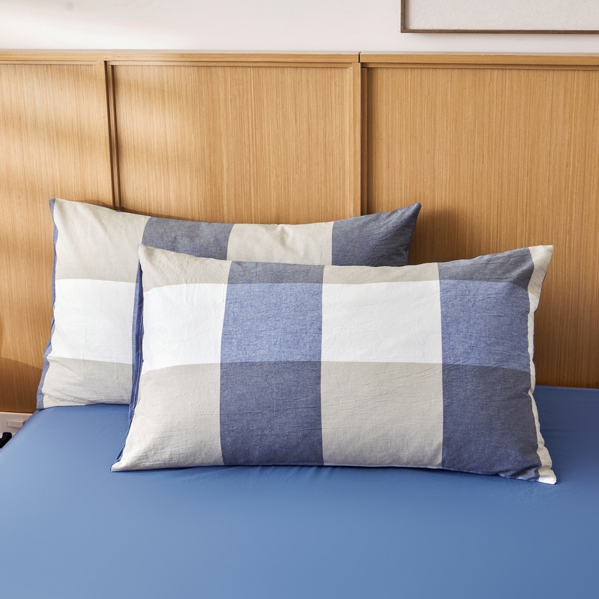 91家纺网 家纺一手货源 找家纺 鑫佰利 2026新款A类水洗棉可拆洗新疆棉花被被子被芯 蓝灰大格