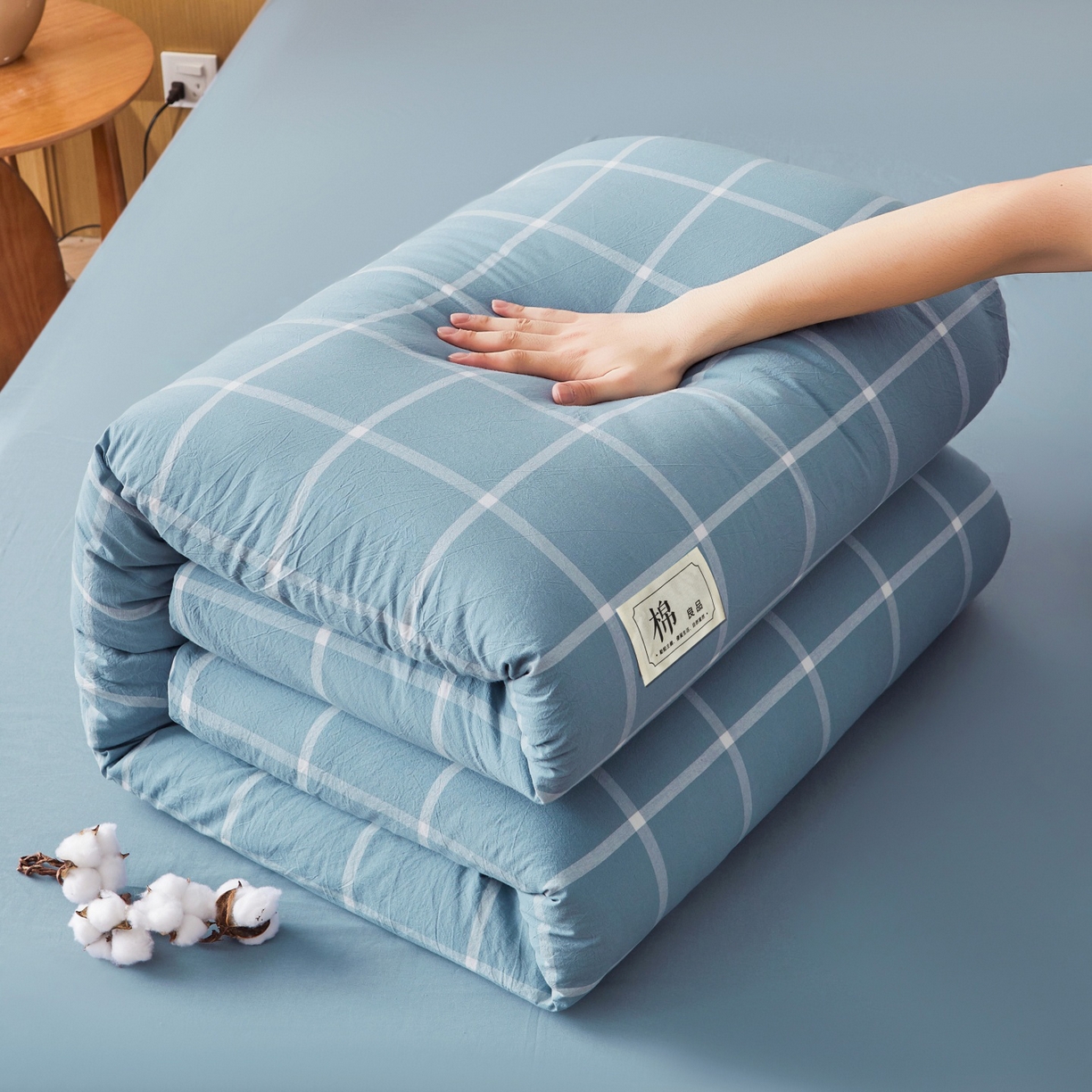 91家纺网 家纺一手货源 找家纺 鑫佰利 2026新款A类水洗棉可拆洗新疆棉花被被子被芯 马卡龙