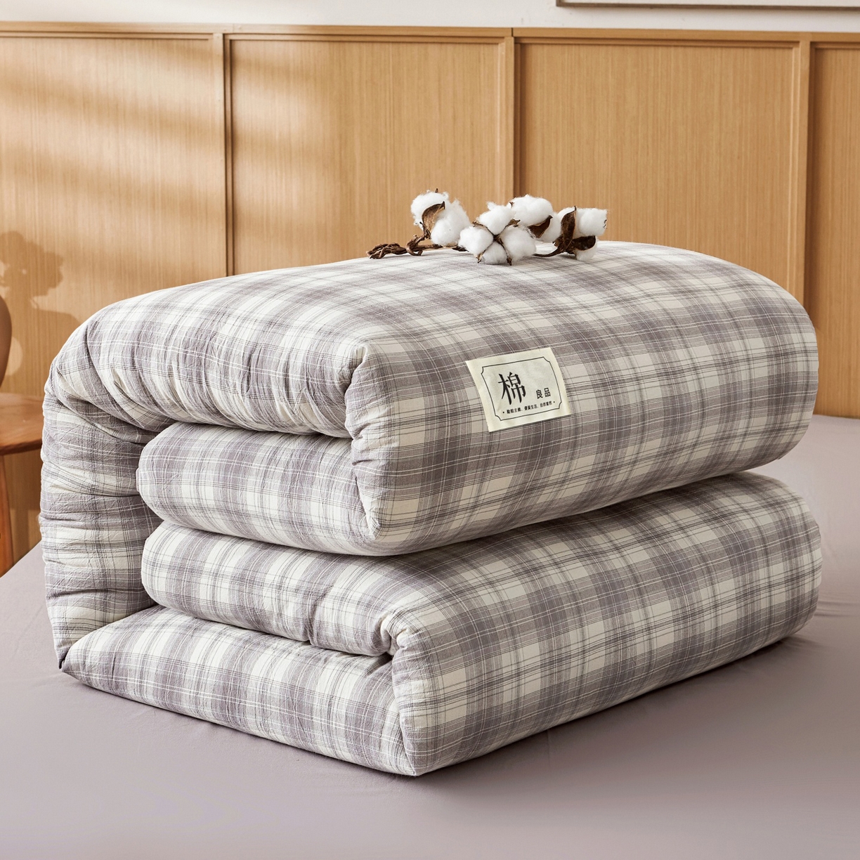 91家纺网 家纺一手货源 找家纺 鑫佰利 2026新款A类水洗棉可拆洗新疆棉花被被子被芯 简易生活