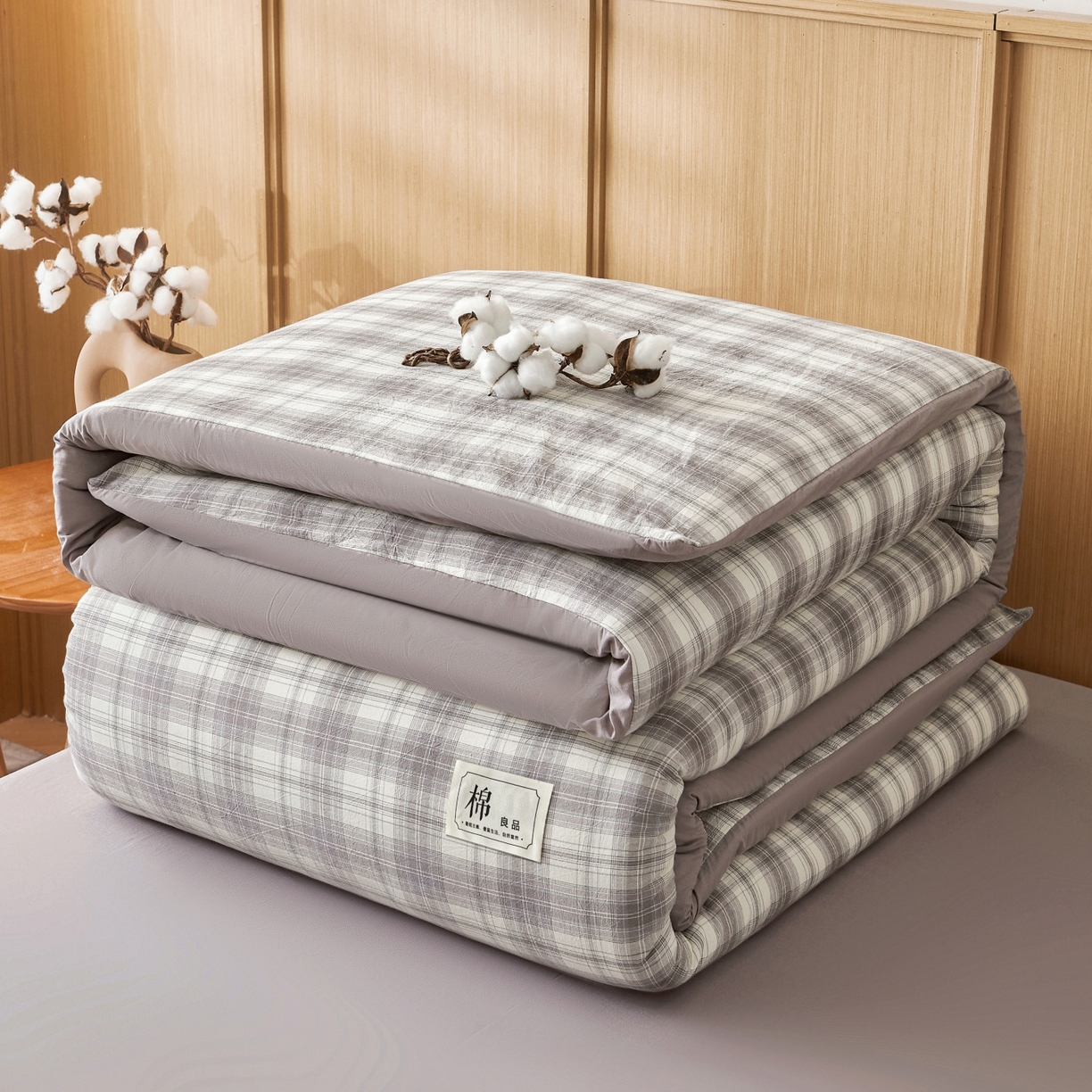 91家纺网 家纺一手货源 找家纺 鑫佰利 2026新款A类水洗棉可拆洗新疆棉花被被子被芯 简易生活