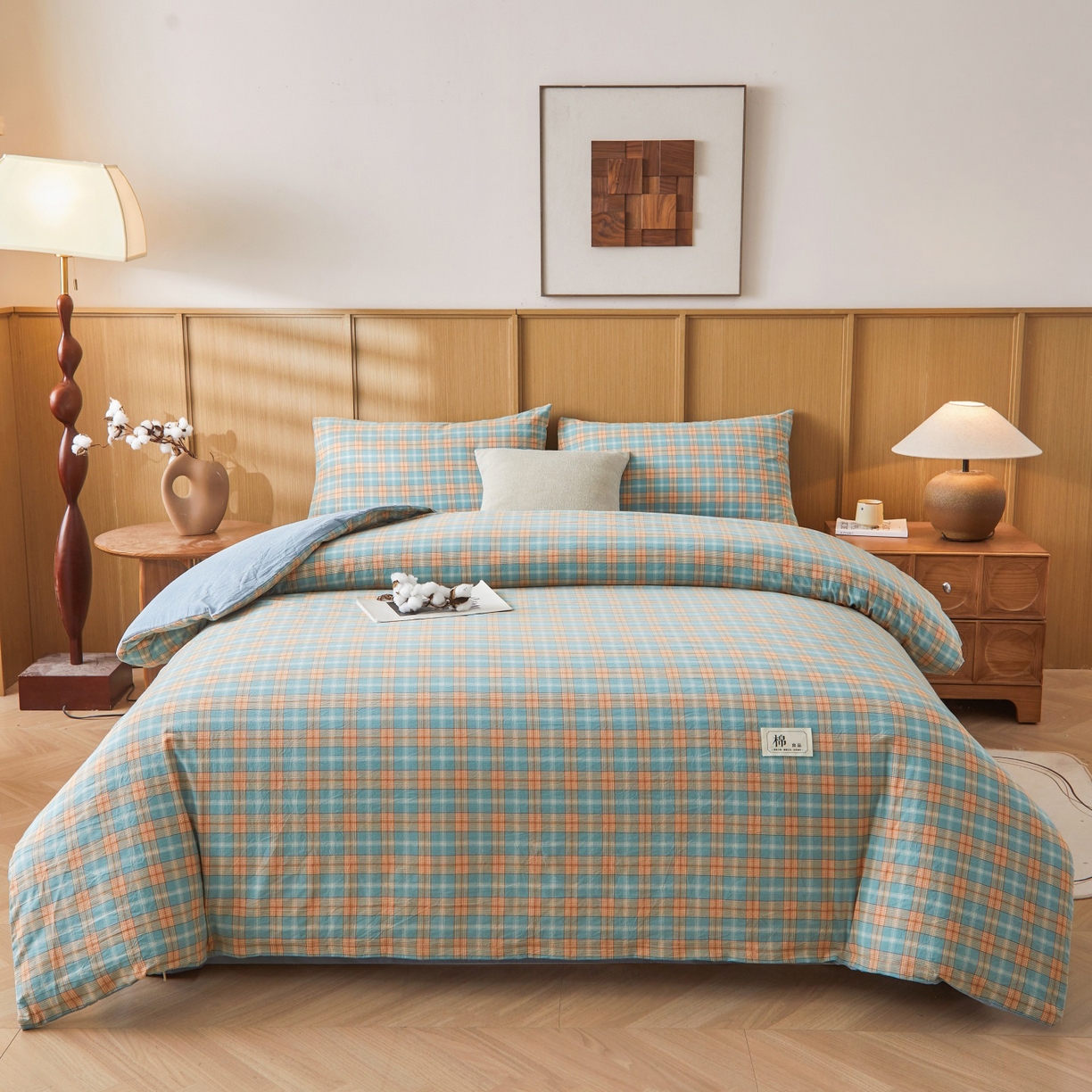 91家纺网 家纺一手货源 找家纺 鑫佰利 2026新款A类水洗棉可拆洗新疆棉花被被子被芯 贝拉绿