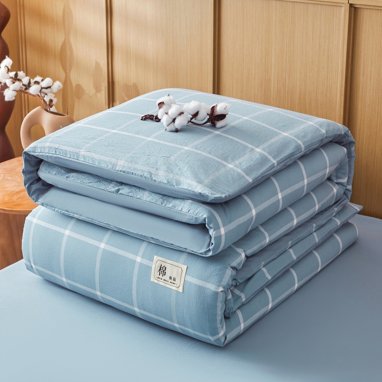 91家纺网 家纺一手货源 找家纺 鑫佰利 2026新款A类水洗棉可拆洗新疆棉花被被子被芯 马卡龙