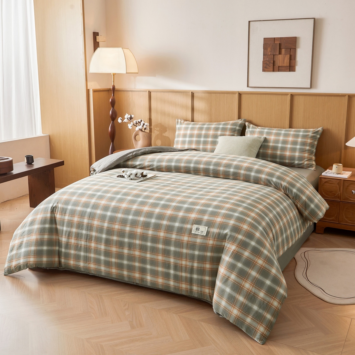 91家纺网 家纺一手货源 找家纺 鑫佰利 2026新款A类水洗棉可拆洗新疆棉花被被子被芯 诺卡橙