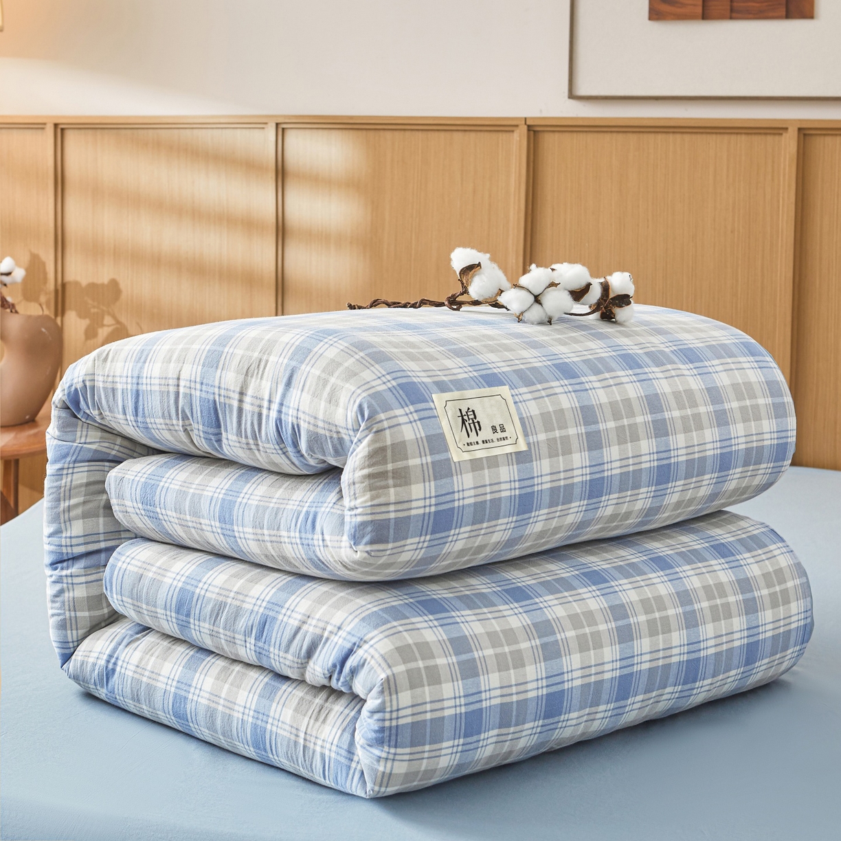 91家纺网 家纺一手货源 找家纺 鑫佰利 2026新款A类水洗棉可拆洗新疆棉花被被子被芯 雅尚