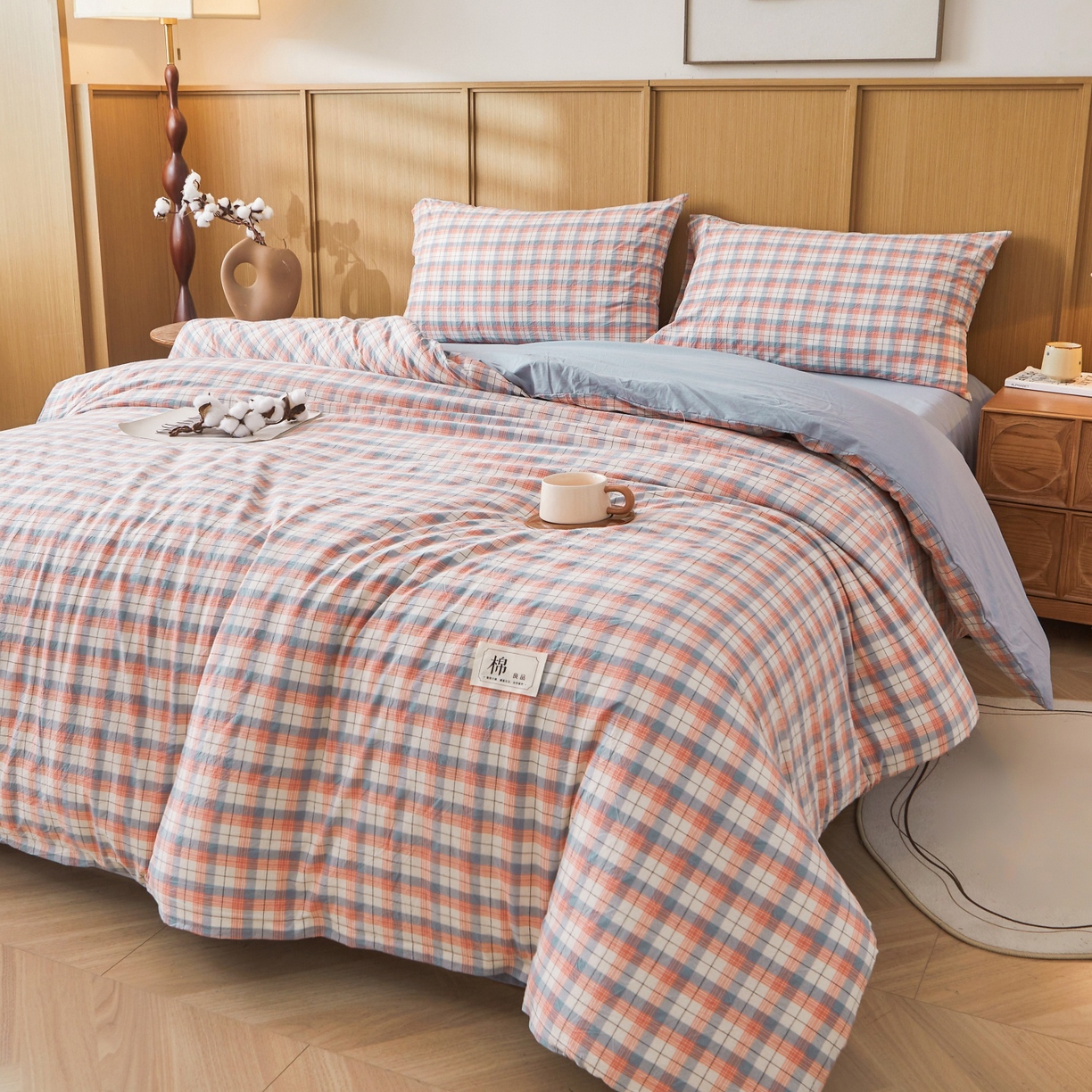 91家纺网 家纺一手货源 找家纺 鑫佰利 2026新款A类水洗棉可拆洗新疆棉花被被子被芯 贝拉粉