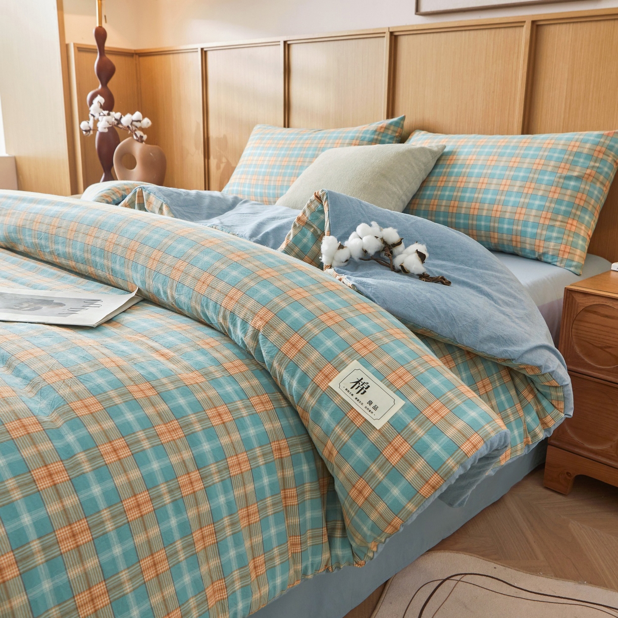 91家纺网 家纺一手货源 找家纺 鑫佰利 2026新款A类水洗棉可拆洗新疆棉花被被子被芯 贝拉绿