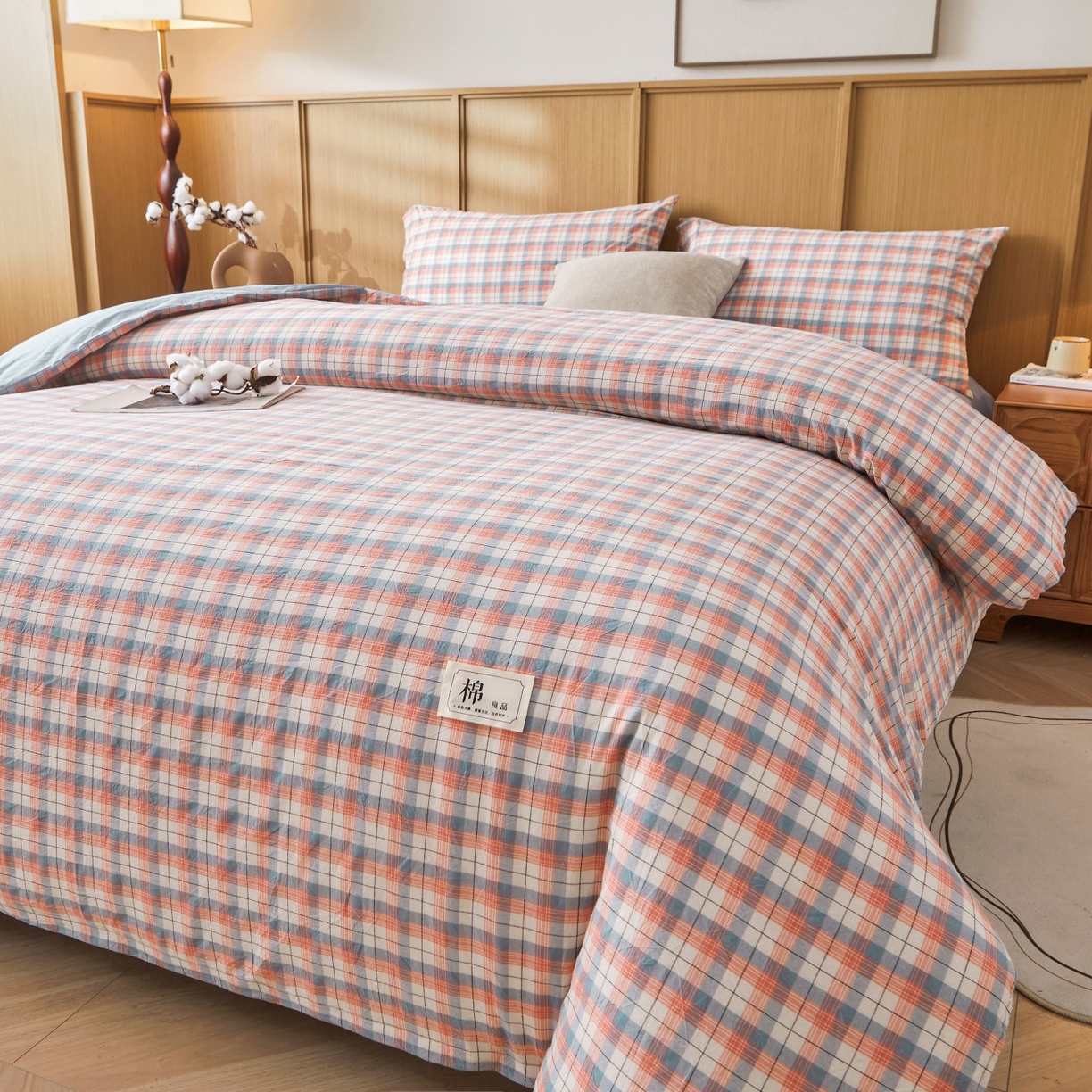 91家纺网 家纺一手货源 找家纺 鑫佰利 2026新款A类水洗棉可拆洗新疆棉花被被子被芯 贝拉粉