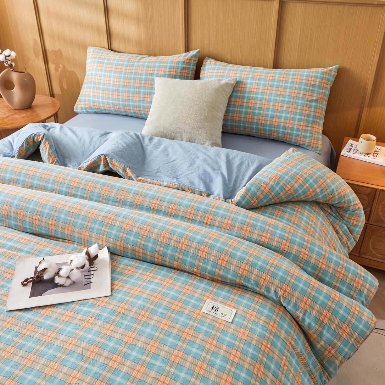 91家纺网 家纺一手货源 找家纺 鑫佰利 2026新款A类水洗棉可拆洗新疆棉花被被子被芯 贝拉绿