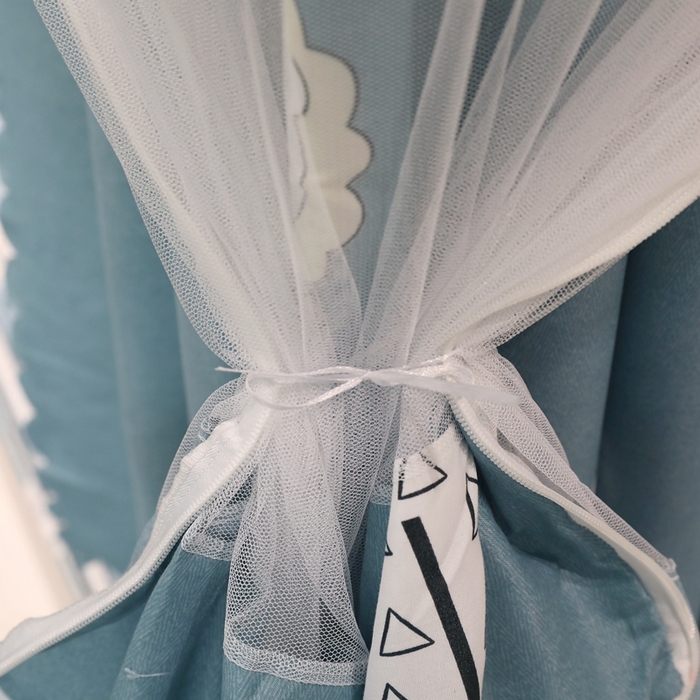 91家纺网 家纺一手货源 找家纺 千逸虹 2026新款卡通加密加大全底坐床遮光防摔回底蚊帐 春天约会-回底