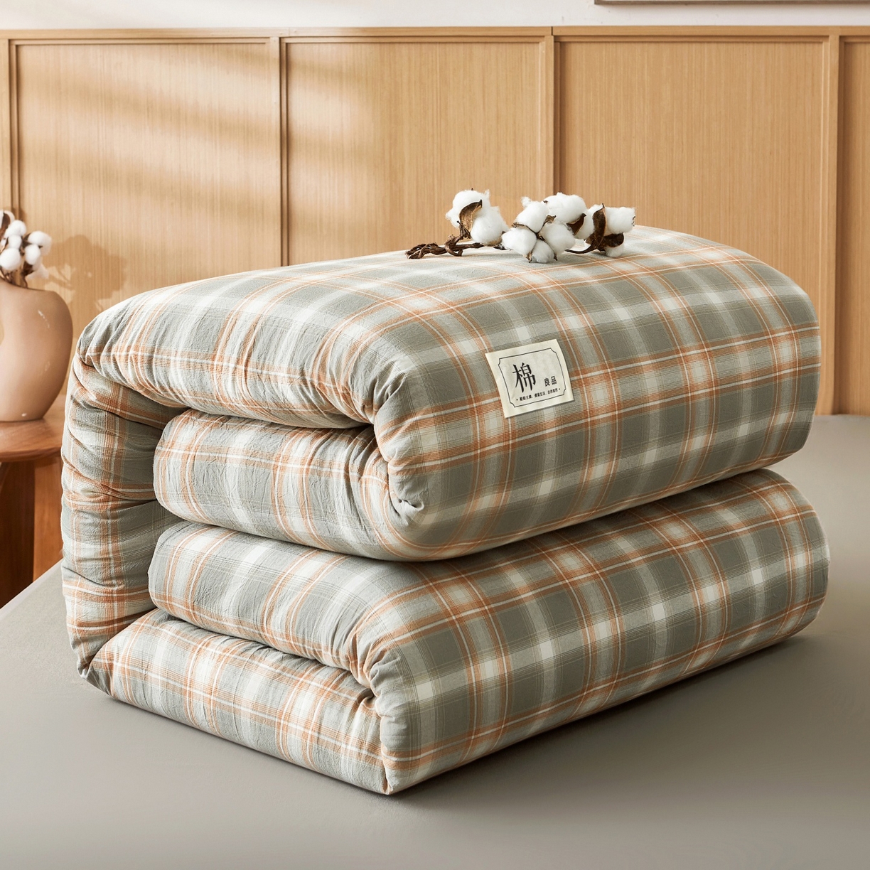 91家纺网 家纺一手货源 找家纺 鑫佰利 2026新款A类水洗棉可拆洗新疆棉花被被子被芯 诺卡橙