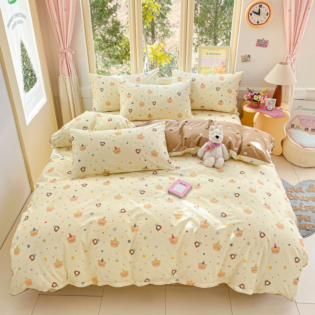 91家纺网 家纺一手货源 找家纺 （总）寻米 2026春夏新款全棉13070印花四件套单品系列场景二-四件套