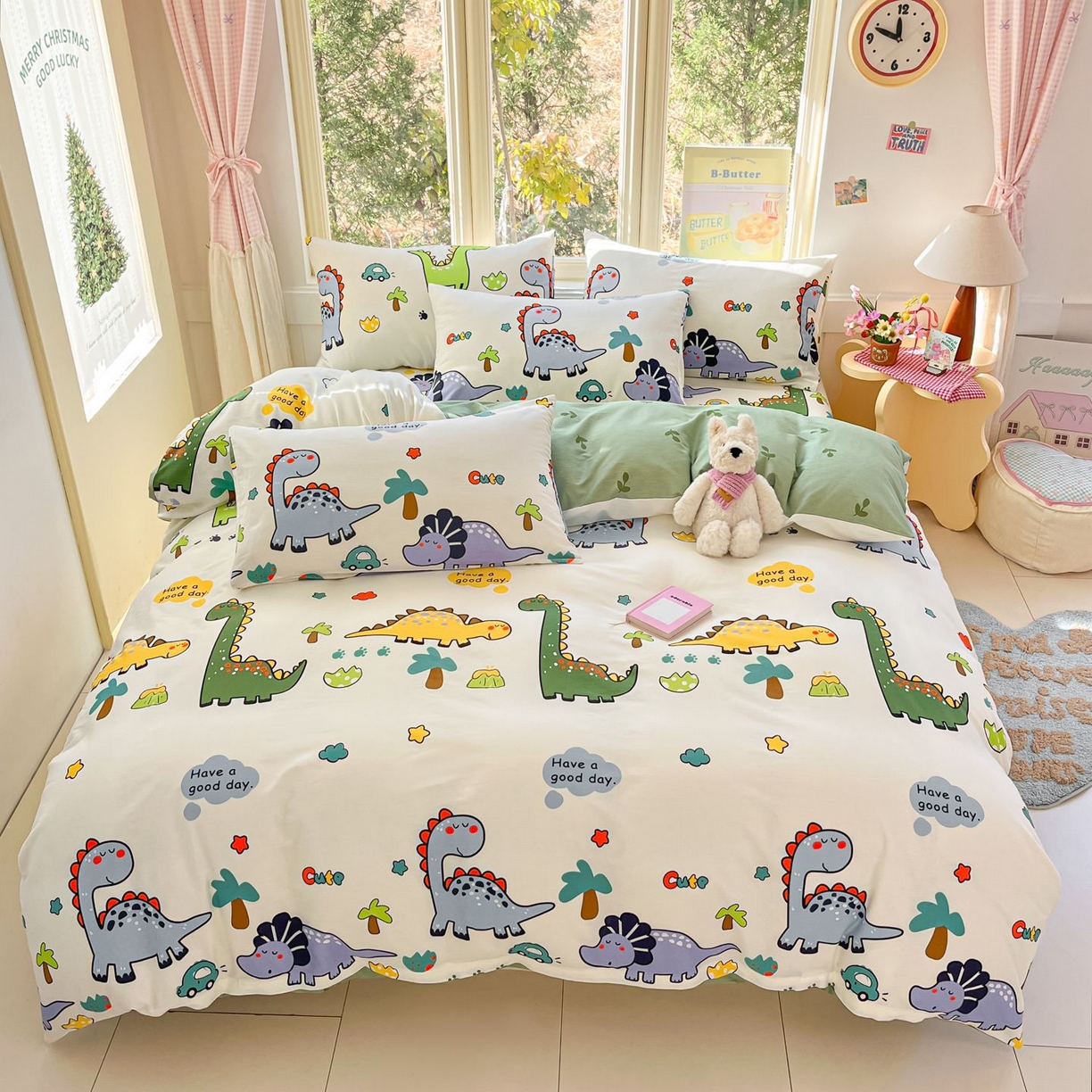 91家纺网 家纺一手货源 找家纺 （总）寻米 2026春夏新款全棉13070印花四件套单品系列场景二-四件套