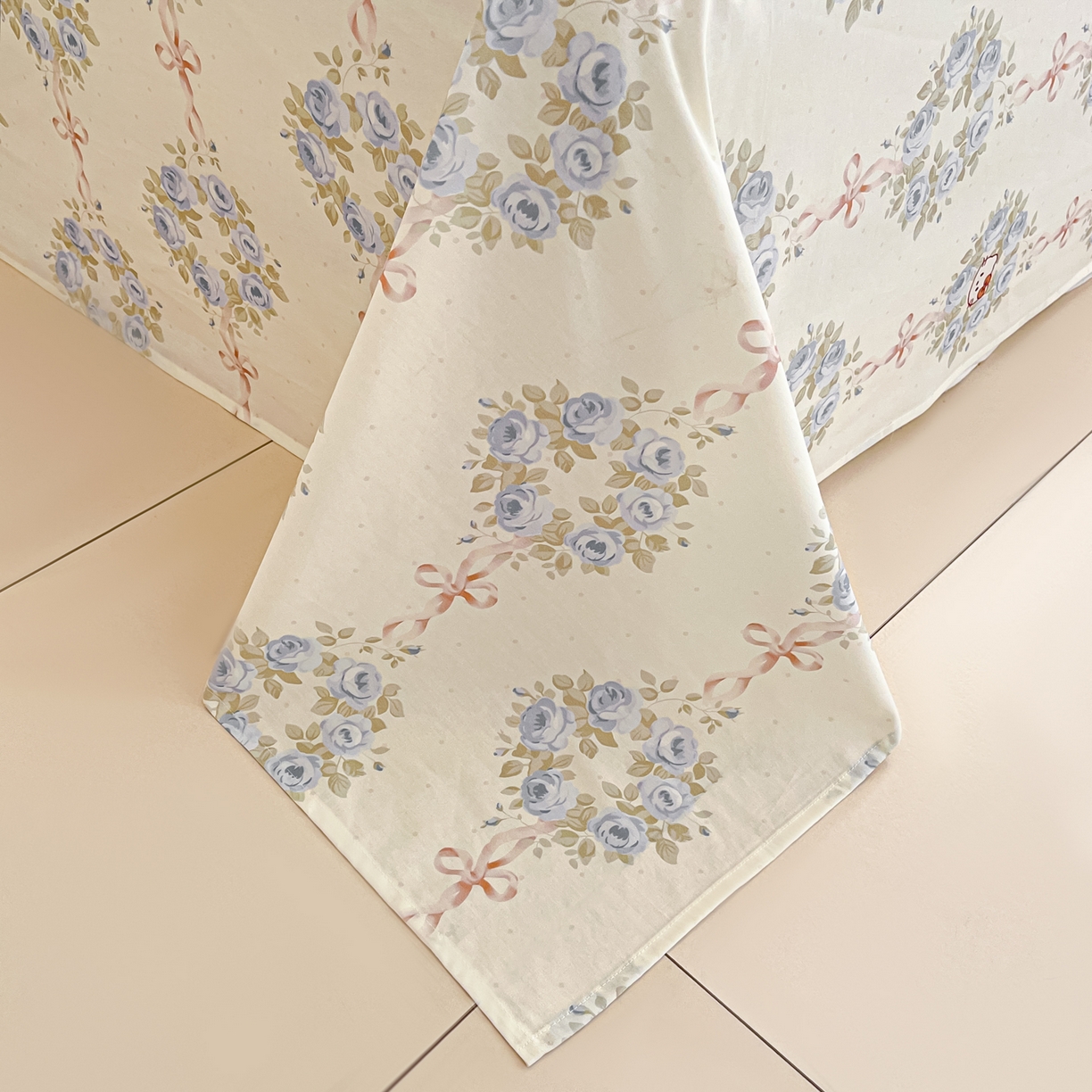 91家纺网 家纺一手货源 找家纺 寻米 2026新款13070全棉纯棉印花单床笠床笠单件-风格二 花园凯蒂