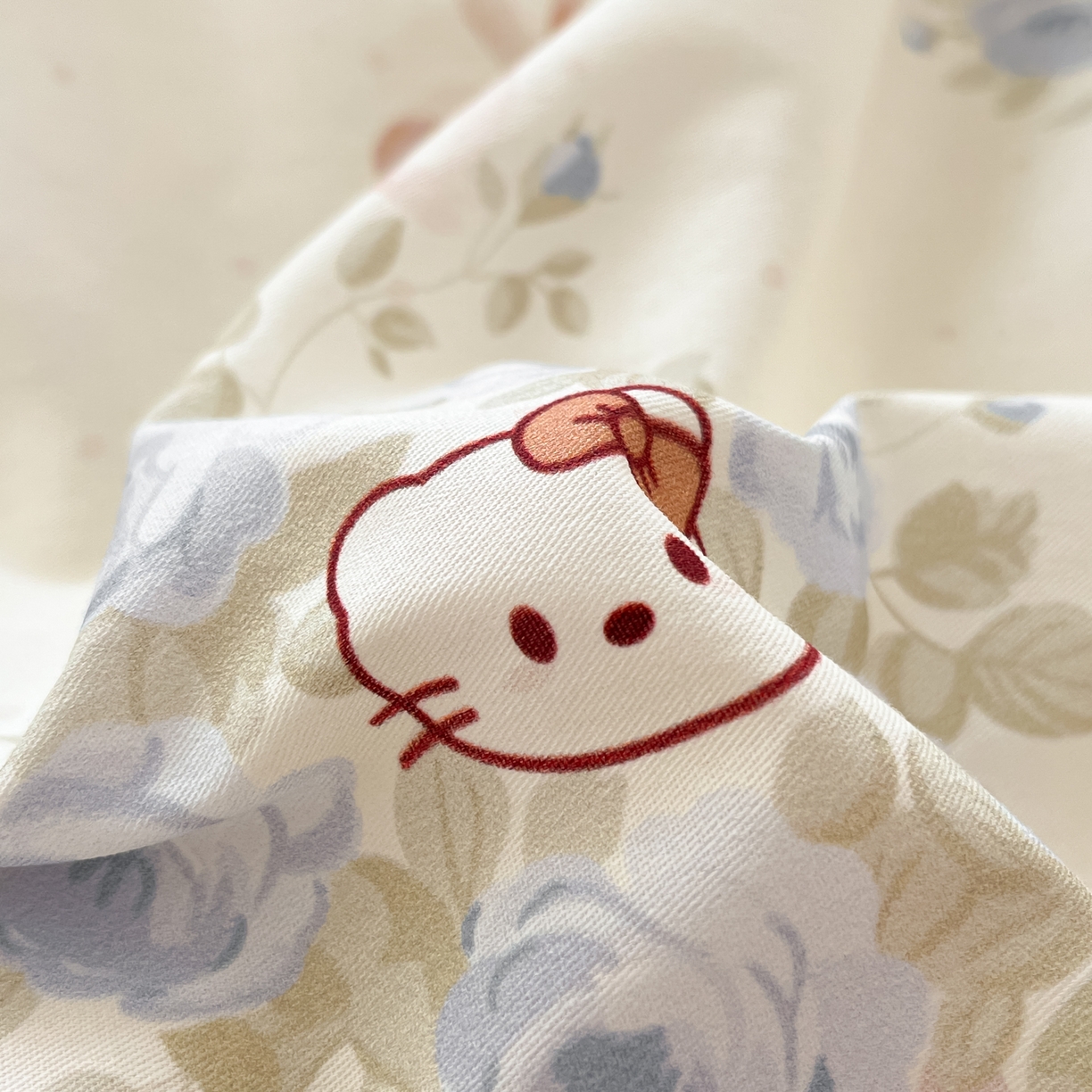 91家纺网 家纺一手货源 找家纺 寻米 2026新款13070全棉纯棉印花单床笠床笠单件-风格二 花园凯蒂