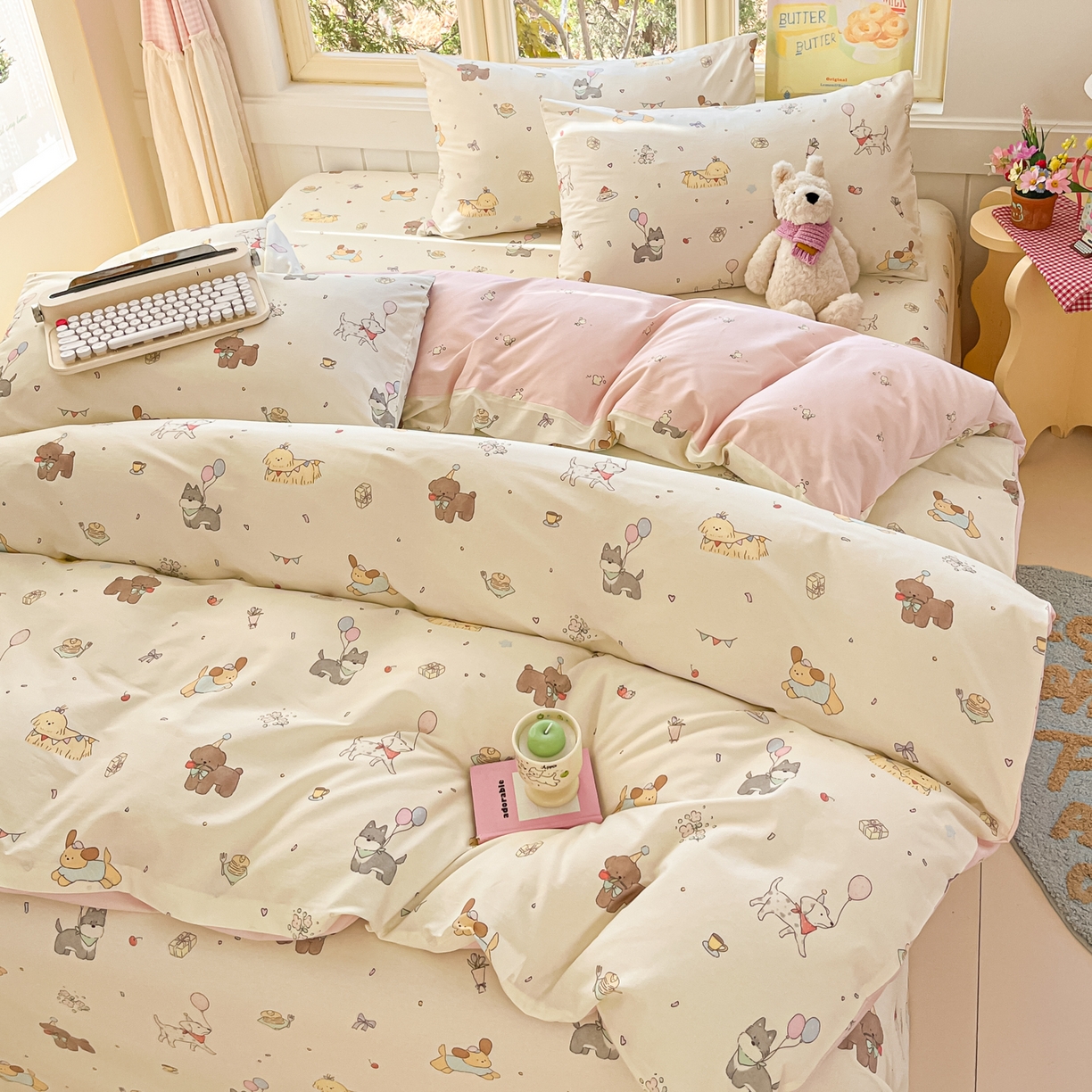 91家纺网 家纺一手货源 找家纺 寻米 2026新款13070全棉纯棉印花单床笠床笠单件-风格二 查理和小伙伴