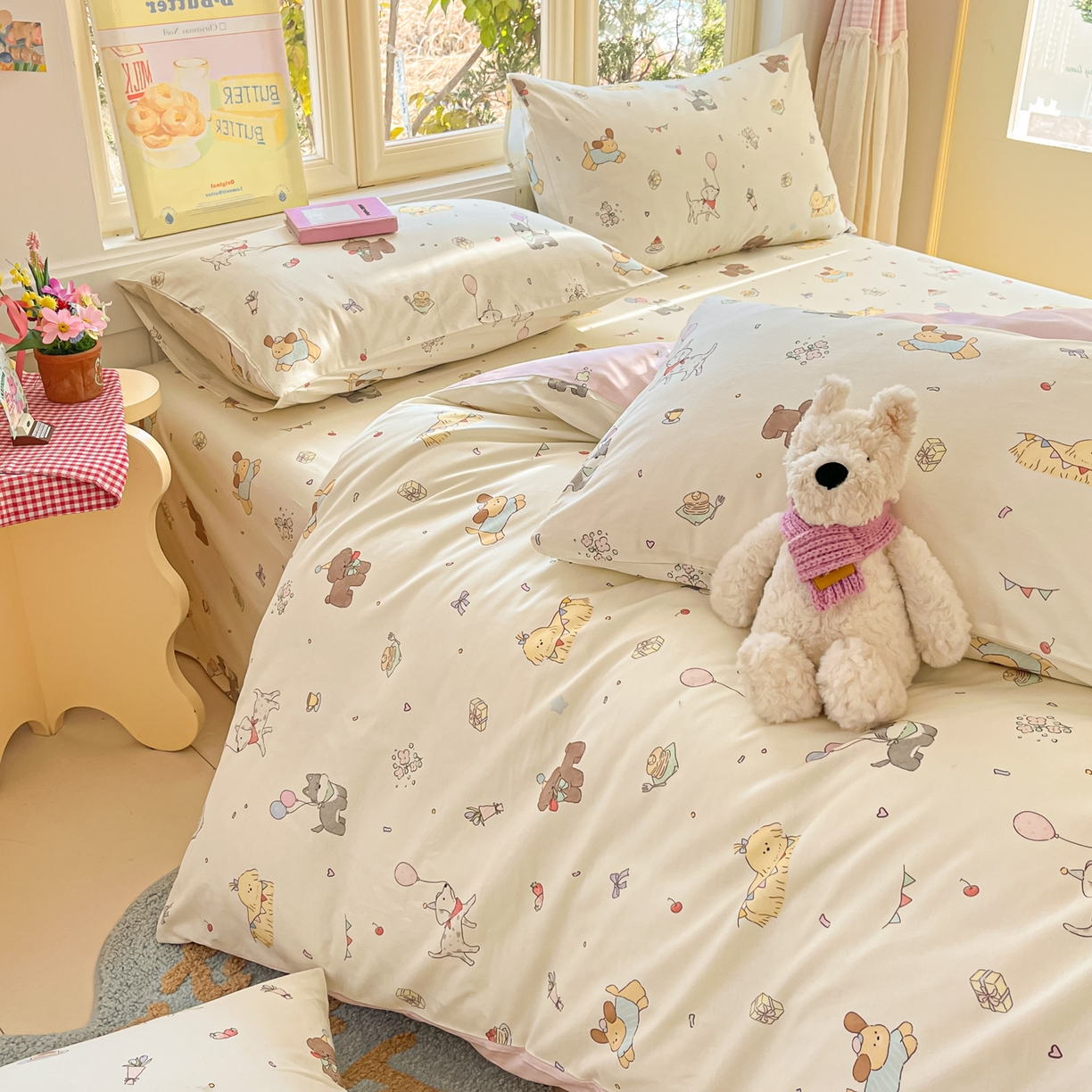 91家纺网 家纺一手货源 找家纺 寻米 2026新款13070全棉纯棉印花单床笠床笠单件-风格二 查理和小伙伴