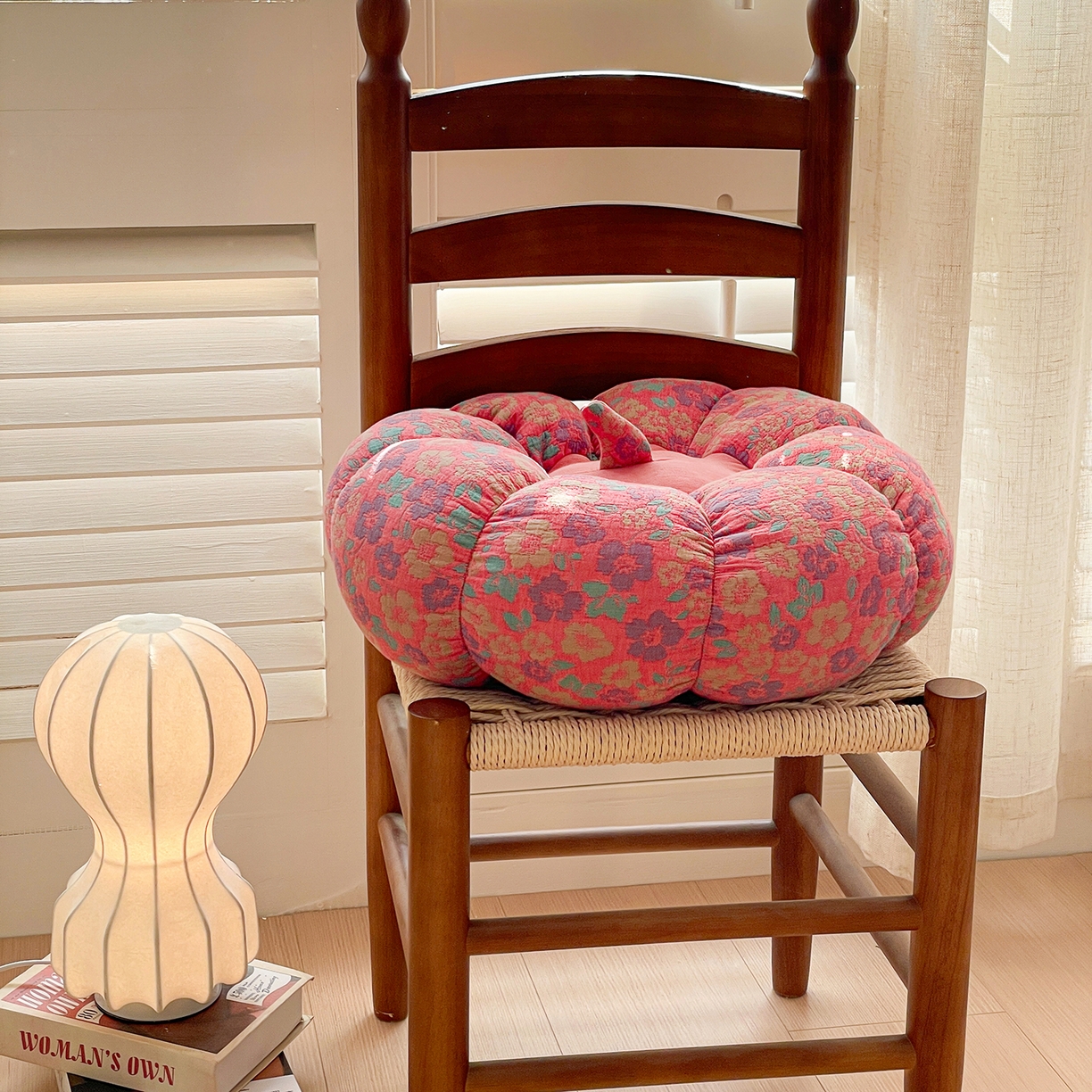 91家纺网 家纺一手货源 找家纺 （总）亦帆枕芯 2026新款全棉多层纱南瓜坐垫抱枕榻榻米坐垫超柔软支撑