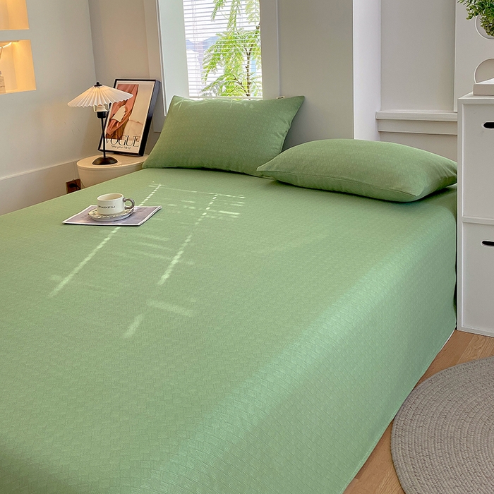 91家纺网 家纺一手货源 找家纺 （总）爱彼家纺 2026新款古艺粗纱老粗布加厚加密凉席席子床单三件套