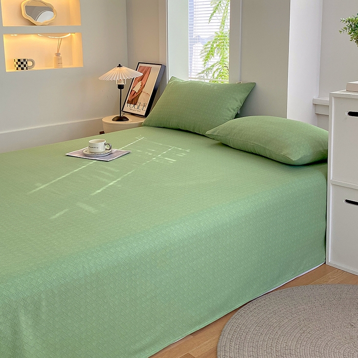 91家纺网 家纺一手货源 找家纺 （总）爱彼家纺 2026新款古艺粗纱老粗布加厚加密凉席席子床单三件套