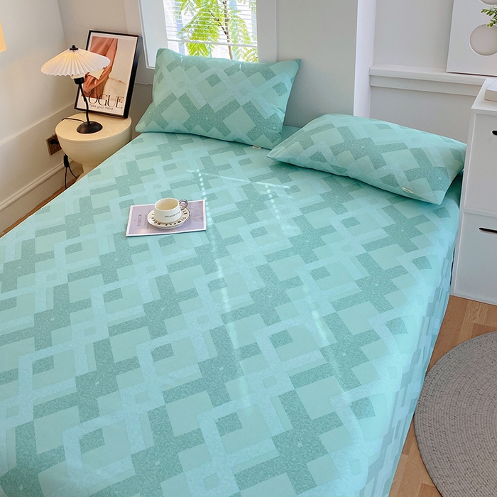 91家纺网 家纺一手货源 找家纺 爱彼家纺 2026新款古艺粗纱老粗布加厚加密凉席席子床单三件套 布兰迪