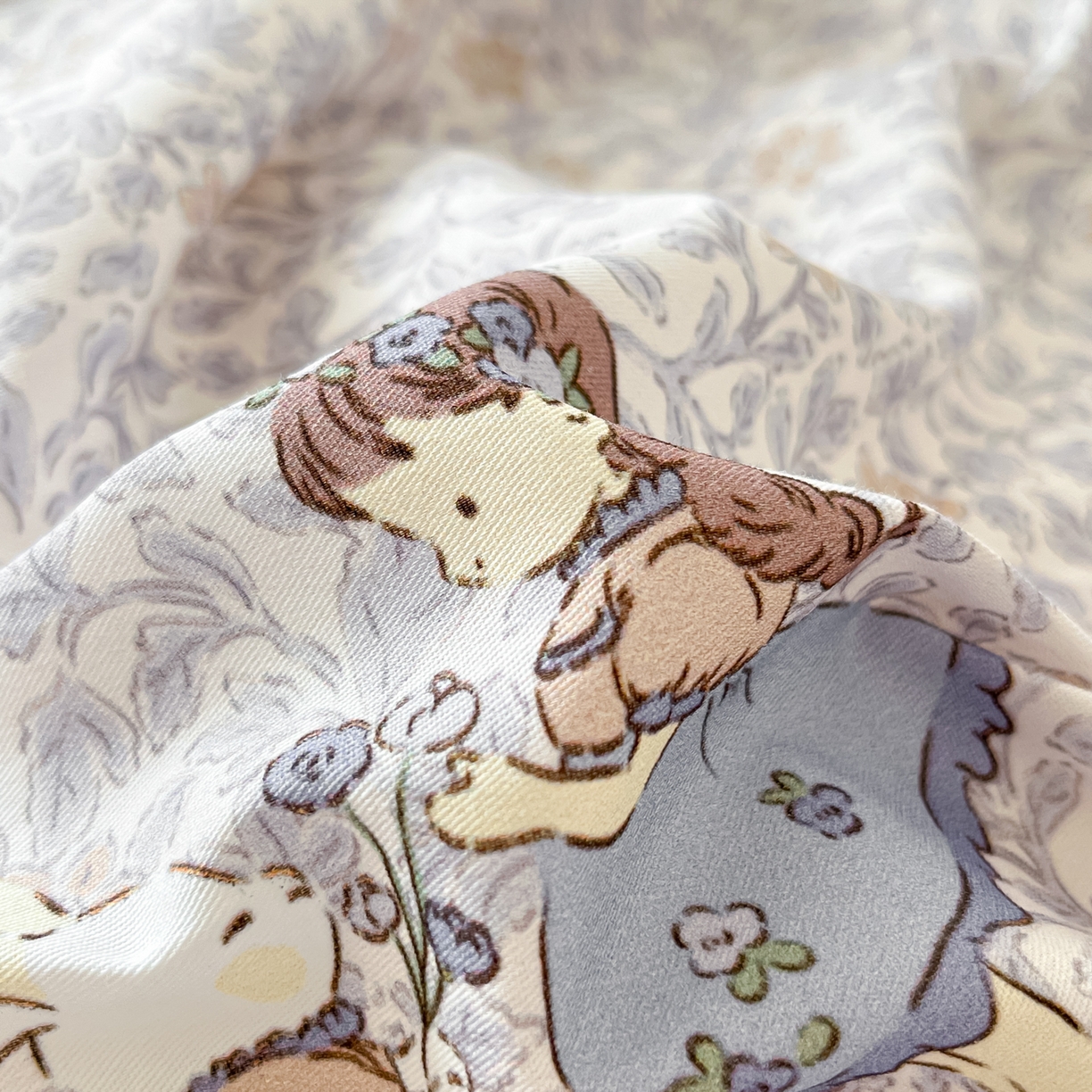 91家纺网 家纺一手货源 找家纺 寻米 2026新款13070全棉纯棉印花单床笠床笠单件-风格二 萌兔花园