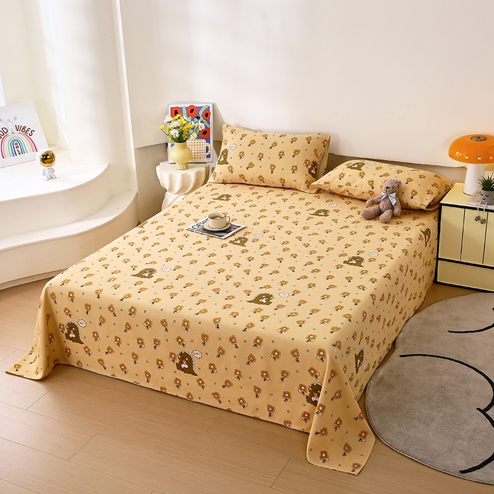 91家纺网 家纺一手货源 找家纺 爱彼家纺 2026新款古艺粗纱老粗布加厚加密凉席席子床单三件套 呆呆恐龙