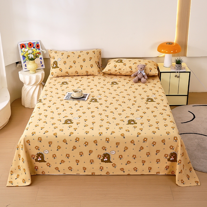 91家纺网 家纺一手货源 找家纺 爱彼家纺 2026新款古艺粗纱老粗布加厚加密凉席席子床单三件套 呆呆恐龙