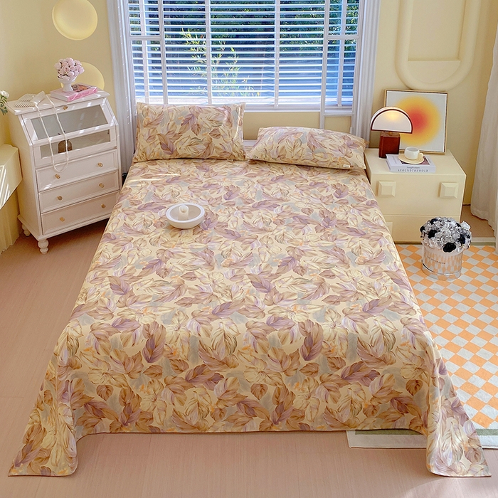 91家纺网 家纺一手货源 找家纺 爱彼家纺 2026新款古艺粗纱老粗布加厚加密凉席席子床单三件套 金枝玉叶