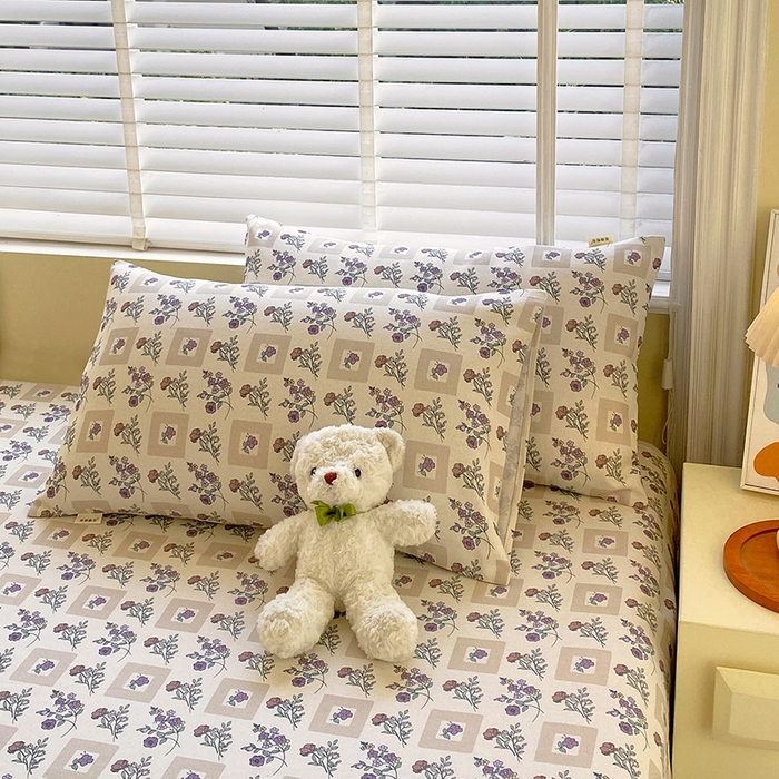 91家纺网 家纺一手货源 找家纺 爱彼家纺 2026新款古艺粗纱老粗布加厚加密凉席席子床单三件套 半蕾