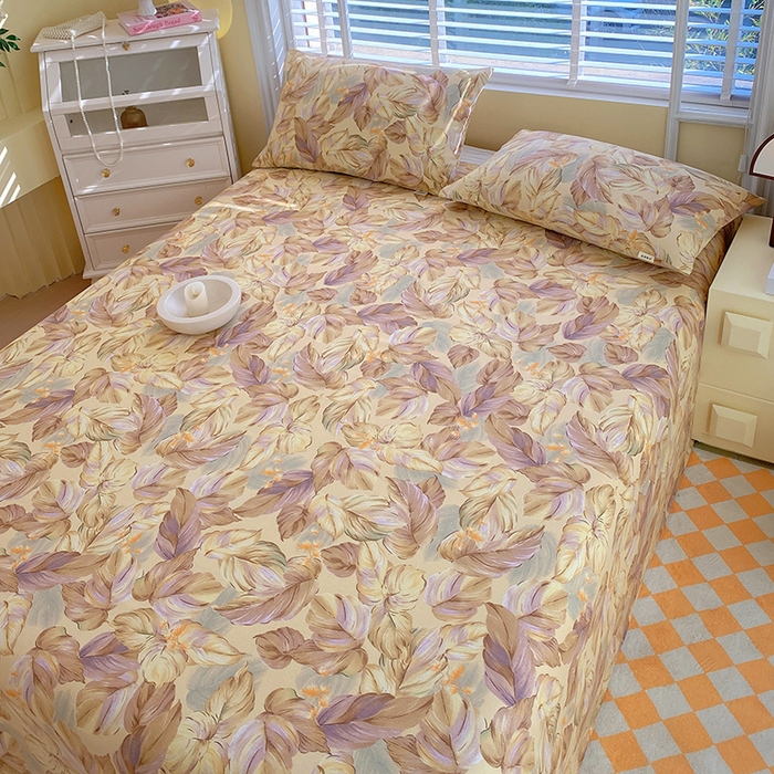 91家纺网 家纺一手货源 找家纺 爱彼家纺 2026新款古艺粗纱老粗布加厚加密凉席席子床单三件套 金枝玉叶