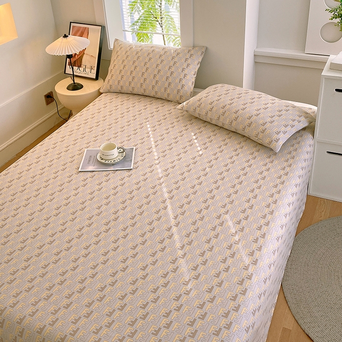 91家纺网 家纺一手货源 找家纺 爱彼家纺 2026新款古艺粗纱老粗布加厚加密凉席席子床单三件套 千鸟格