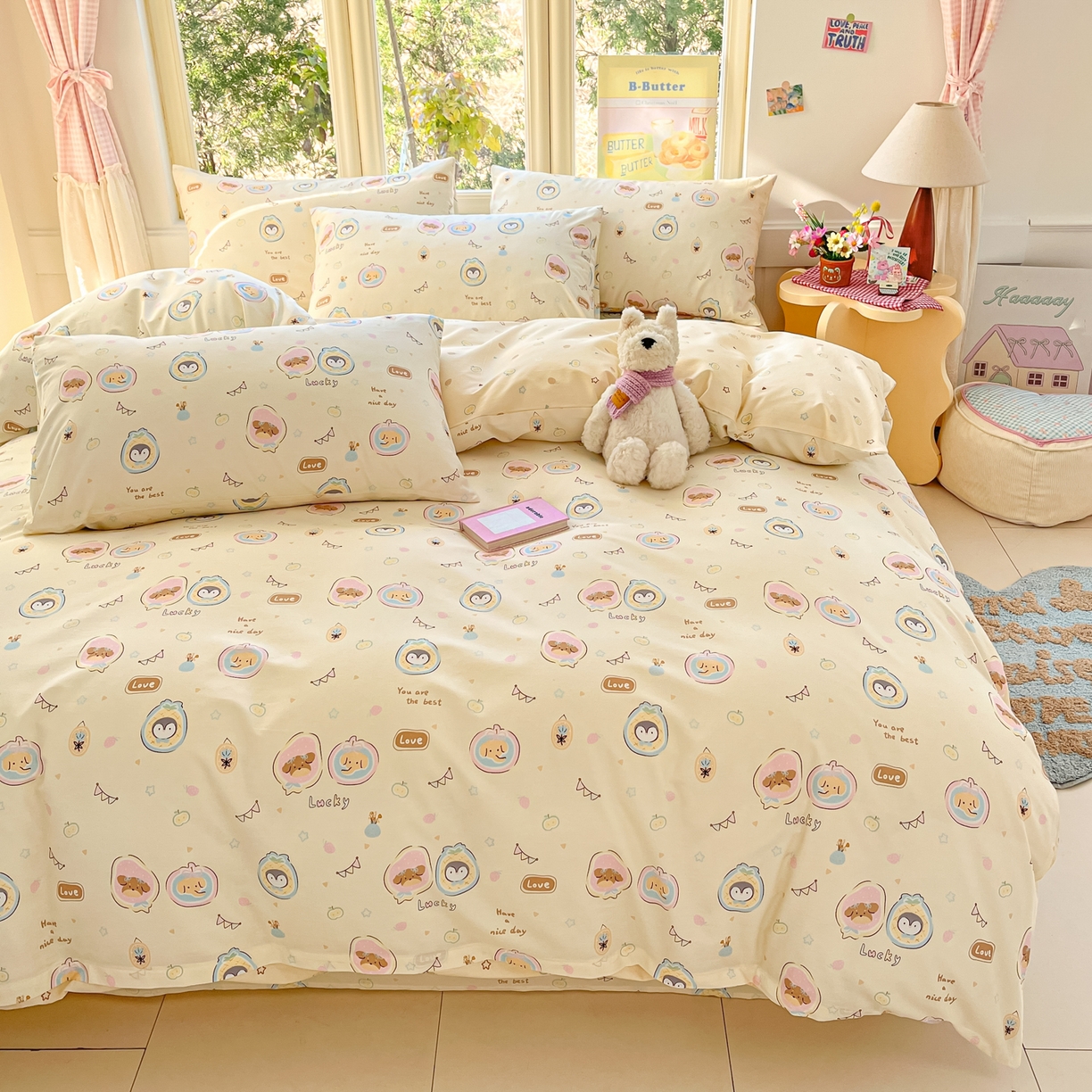 91家纺网 家纺一手货源 找家纺 寻米 2026新款13070全棉纯棉印花单床笠床笠单件-风格二 奇妙动物园