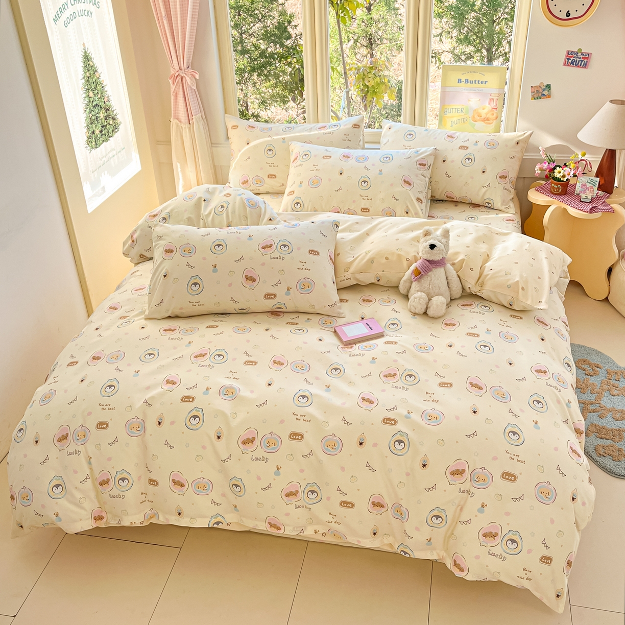 91家纺网 家纺一手货源 找家纺 寻米 2026新款13070全棉纯棉印花单床笠床笠单件-风格二 奇妙动物园