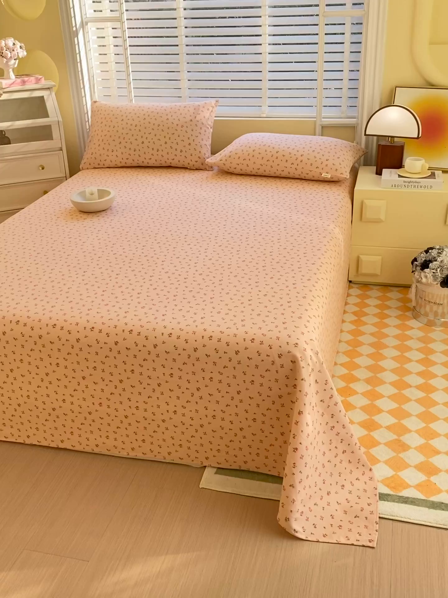 91家纺网 家纺一手货源 找家纺 爱彼家纺 2026新款古艺粗纱老粗布加厚加密凉席席子床单三件套 玫瑰花园