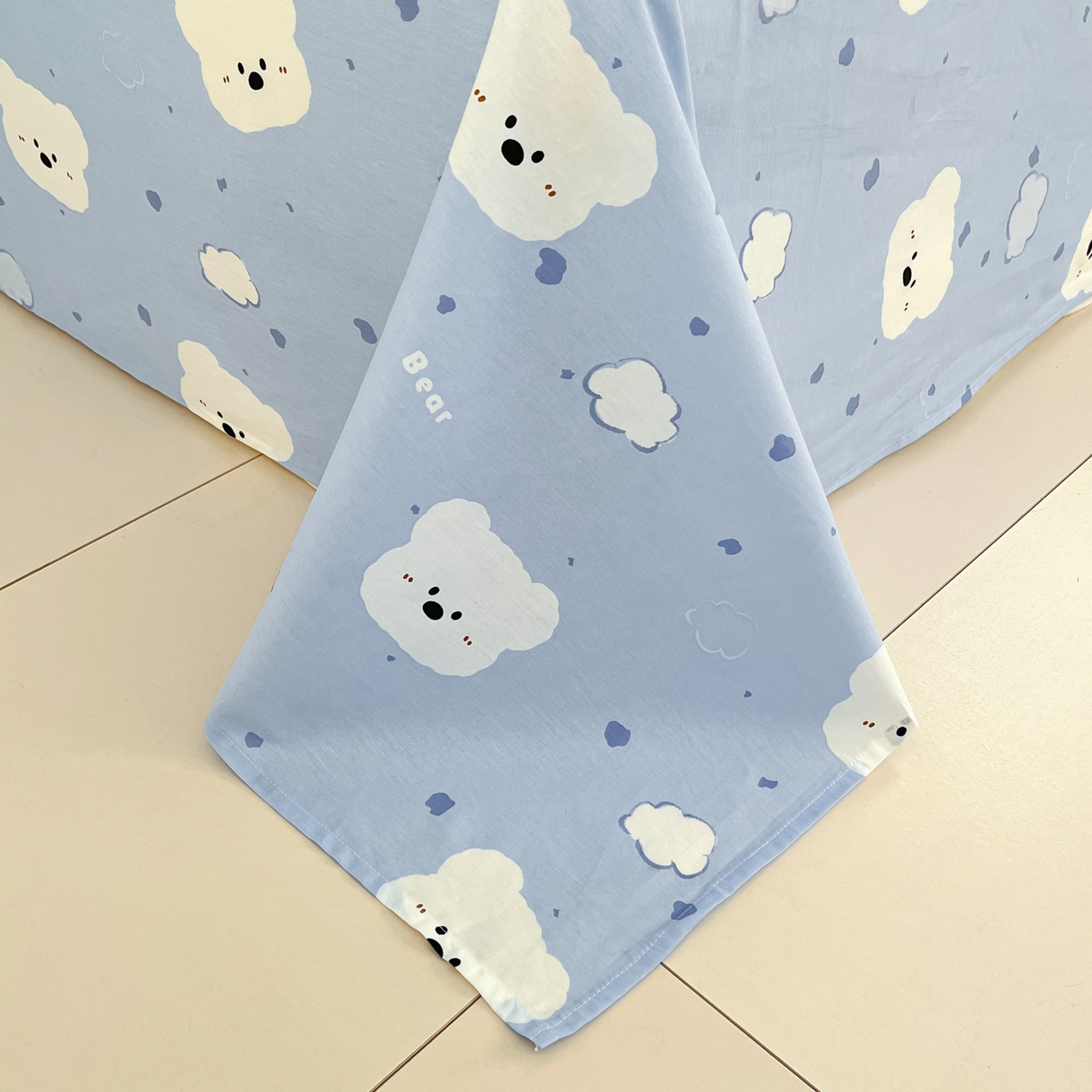 91家纺网 家纺一手货源 找家纺 寻米 2026新款13070全棉纯棉印花单床笠床笠单件-风格二 云朵小熊