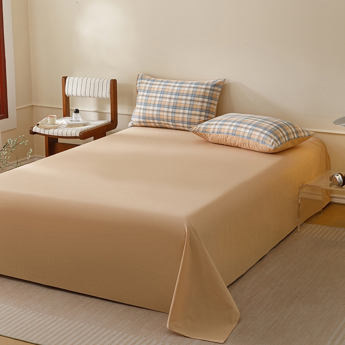 91家纺网 家纺一手货源 找家纺 悦然毛巾被 2026新款全棉水洗棉夏被夏凉被空调被 暖格晚风咖