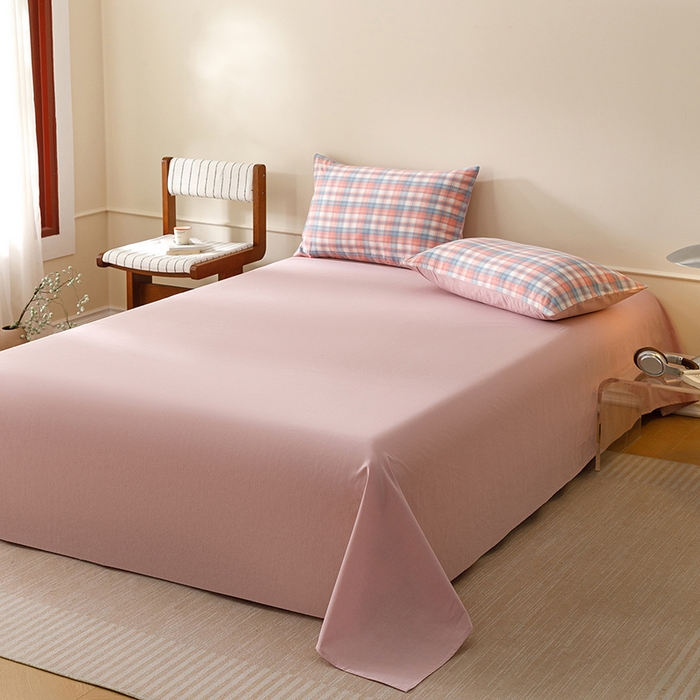 91家纺网 家纺一手货源 找家纺 悦然毛巾被 2026新款全棉水洗棉夏被夏凉被空调被 暖格晚风粉