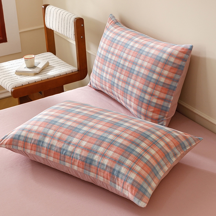 91家纺网 家纺一手货源 找家纺 悦然毛巾被 2026新款全棉水洗棉夏被夏凉被空调被 暖格晚风粉