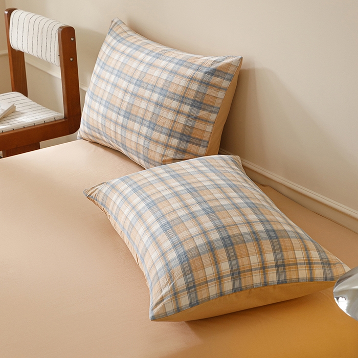 91家纺网 家纺一手货源 找家纺 悦然毛巾被 2026新款全棉水洗棉夏被夏凉被空调被 暖格晚风咖