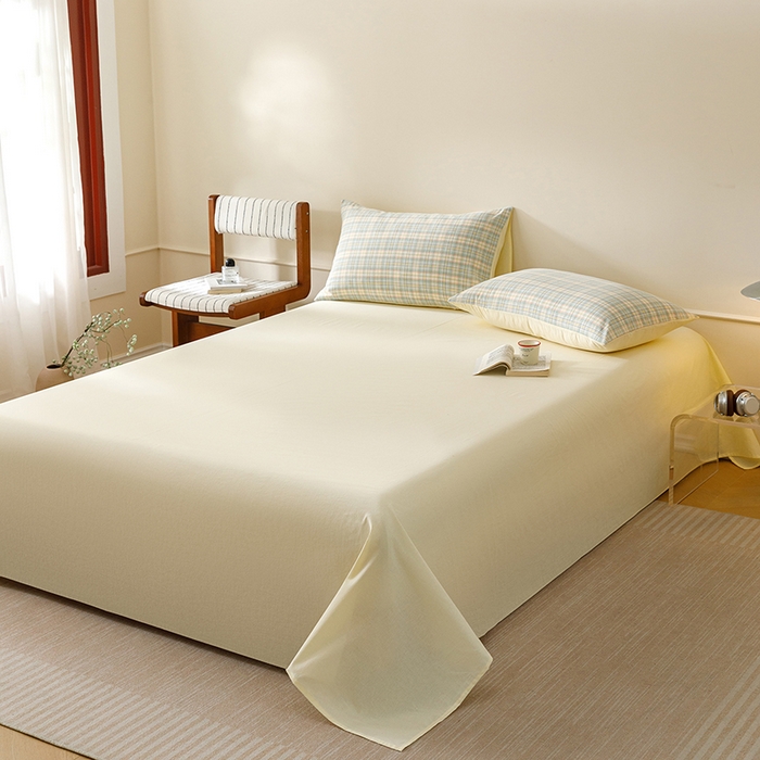 91家纺网 家纺一手货源 找家纺 悦然毛巾被 2026新款全棉水洗棉夏被夏凉被空调被 暖格晚风黄