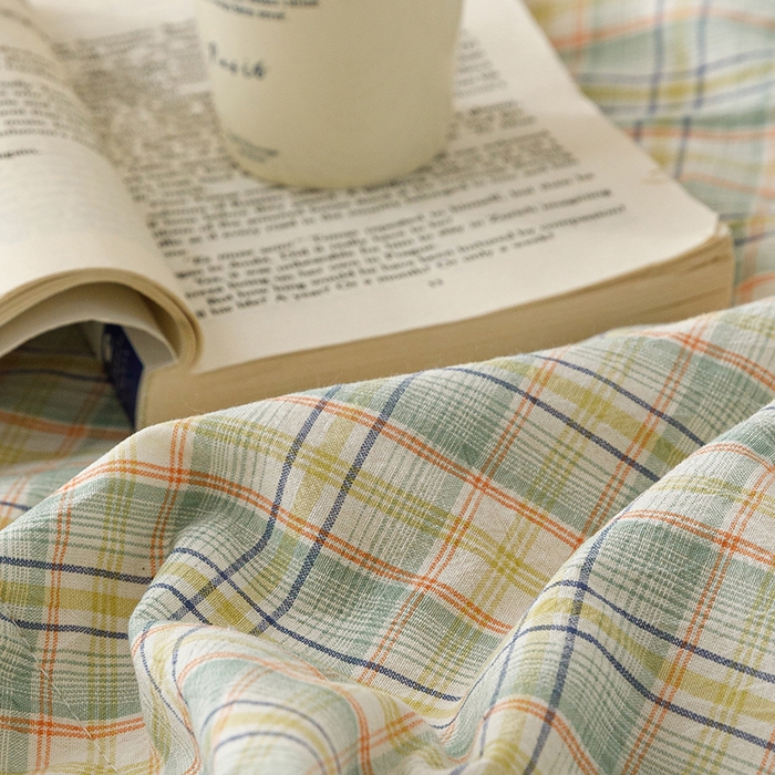 91家纺网 家纺一手货源 找家纺 悦然毛巾被 2026新款全棉水洗棉夏被夏凉被空调被 暖格晚风黄