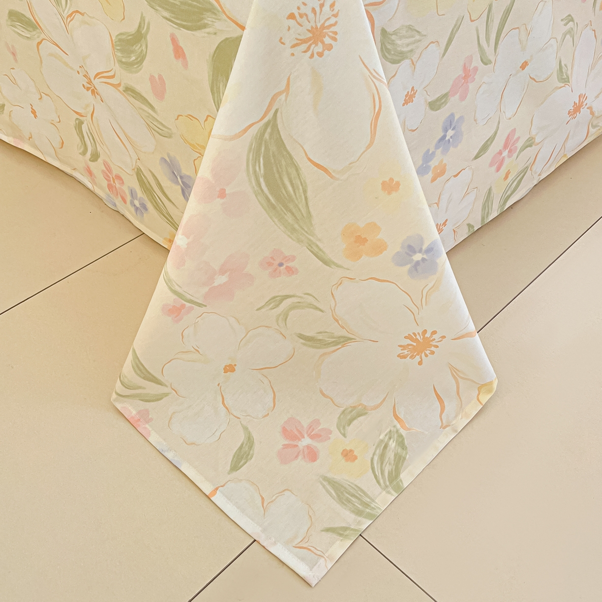 91家纺网 家纺一手货源 找家纺 寻米 2026新款13070全棉纯棉印花单床单床单单件-风格二 春风里-杏色