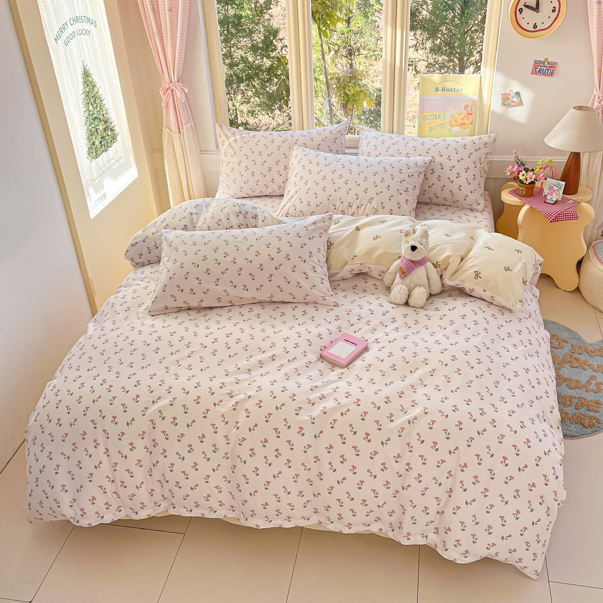 91家纺网 家纺一手货源 找家纺 寻米 2026新款13070全棉纯棉印花单床单床单单件-风格二 花漾