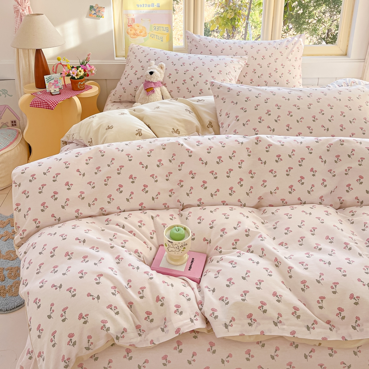 91家纺网 家纺一手货源 找家纺 寻米 2026新款13070全棉纯棉印花单床单床单单件-风格二 花漾