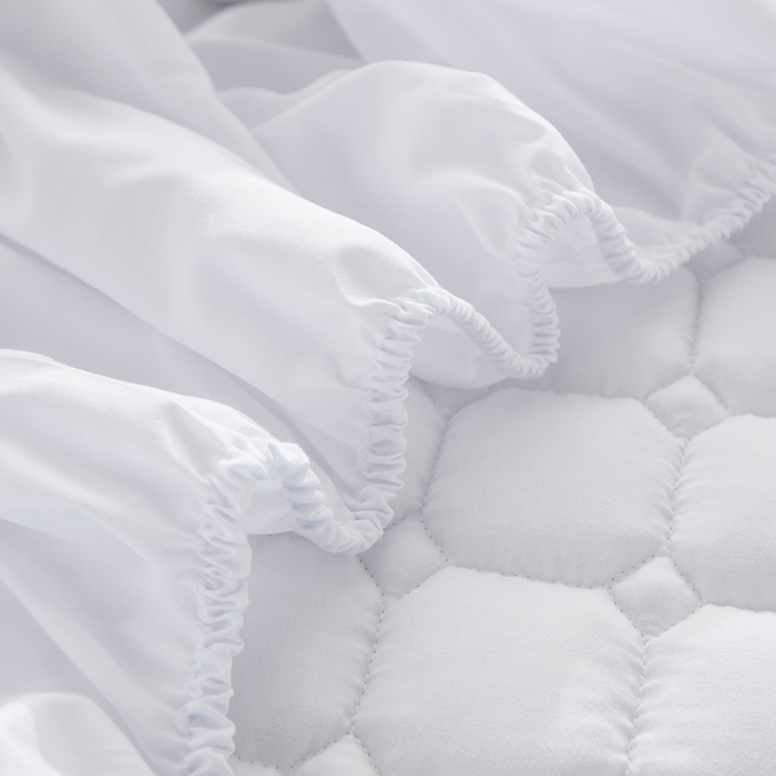 91家纺网 家纺一手货源 找家纺 啊雅家居 2026新款简约羽丝绒床笠式床垫床护垫 白色