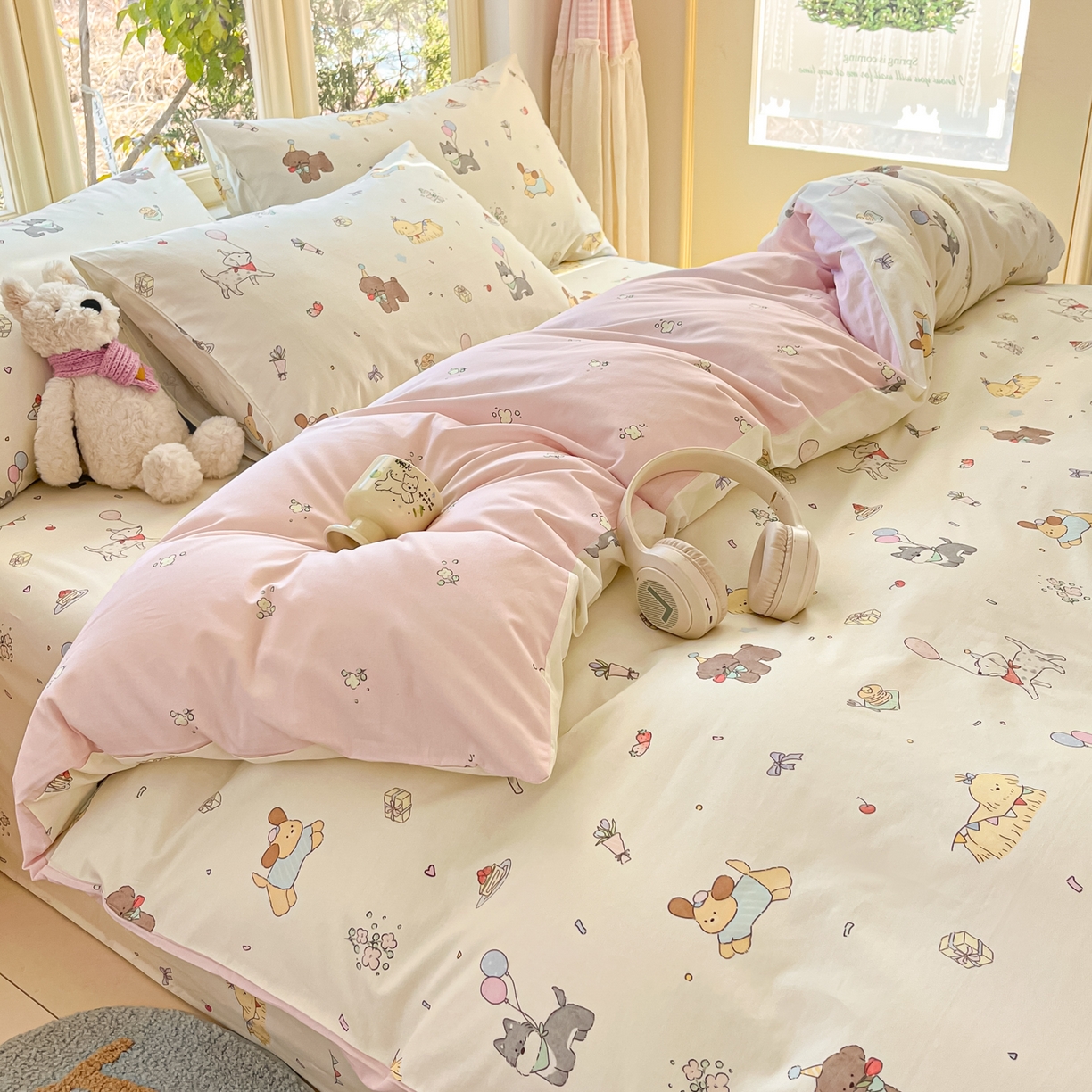 91家纺网 家纺一手货源 找家纺 寻米 2026新款13070全棉纯棉印花单床单床单单件-风格二 查理和小伙伴