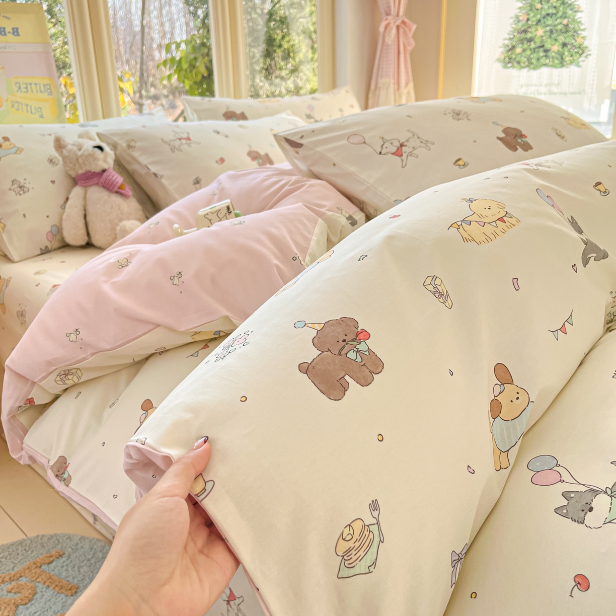 91家纺网 家纺一手货源 找家纺 寻米 2026新款13070全棉纯棉印花单床单床单单件-风格二 查理和小伙伴