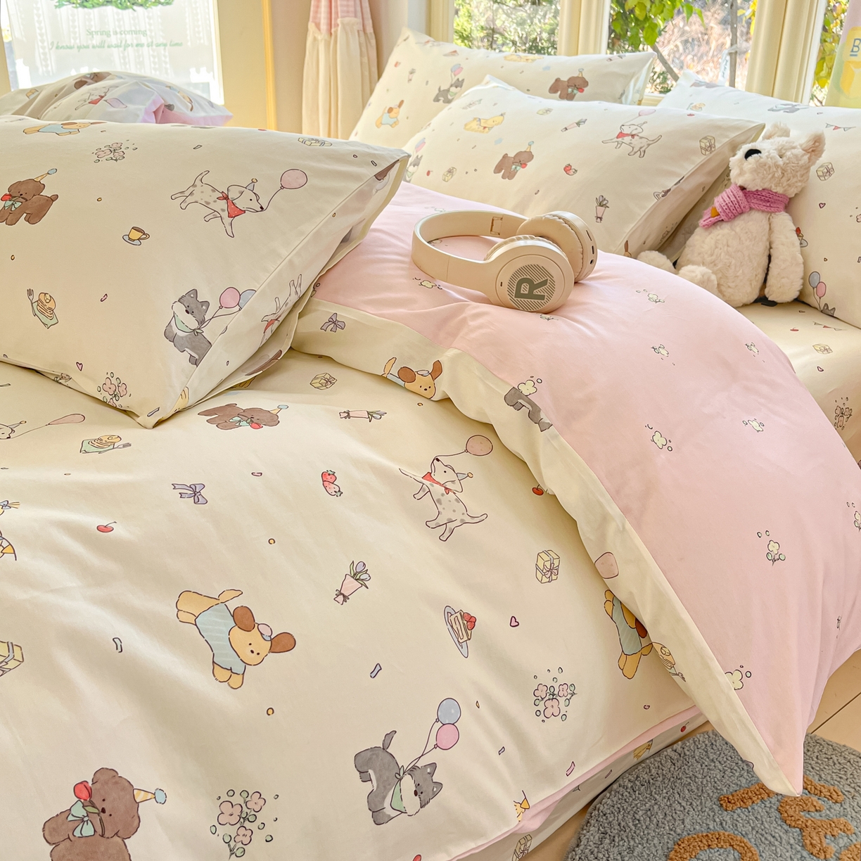 91家纺网 家纺一手货源 找家纺 寻米 2026新款13070全棉纯棉印花单床单床单单件-风格二 查理和小伙伴