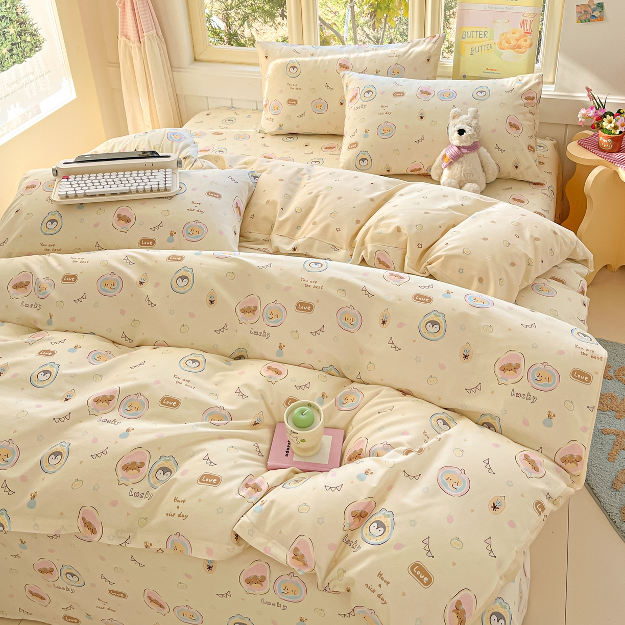 寻米 2026新款13070全棉纯棉印花单床单床单单件-风格二 奇妙动物园