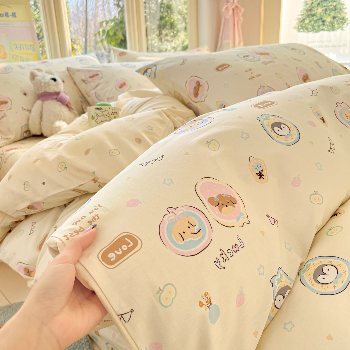 91家纺网 家纺一手货源 找家纺 寻米 2026新款13070全棉纯棉印花单床单床单单件-风格二 奇妙动物园